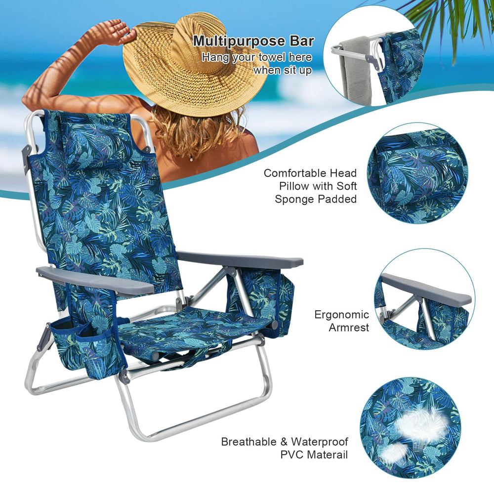 GYMAX 5-position backrest offers versatile lounging options.
