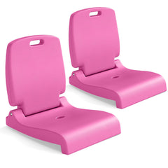 GYMAX bright pink poolside chair at the pool edge for stable seating.
