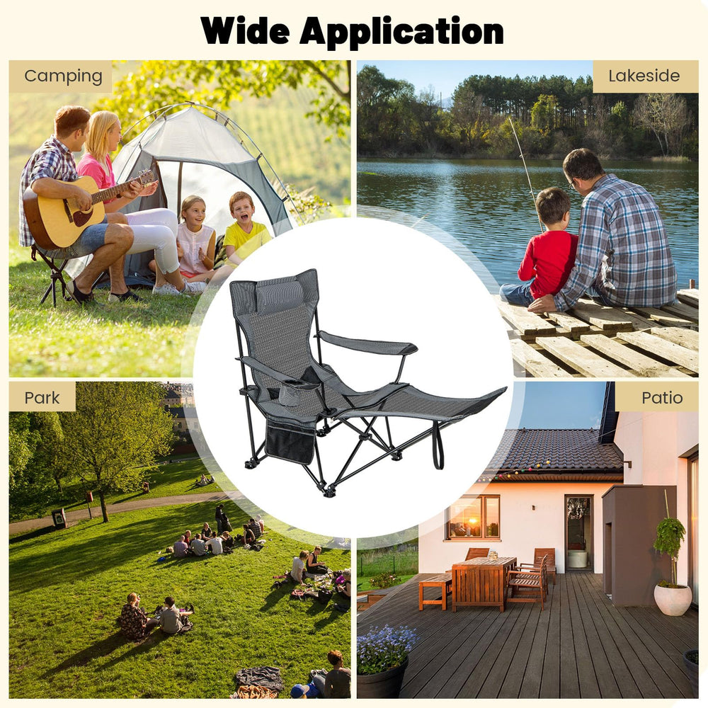GYMAX chair with stable X-shaped legs improves balance on uneven ground.