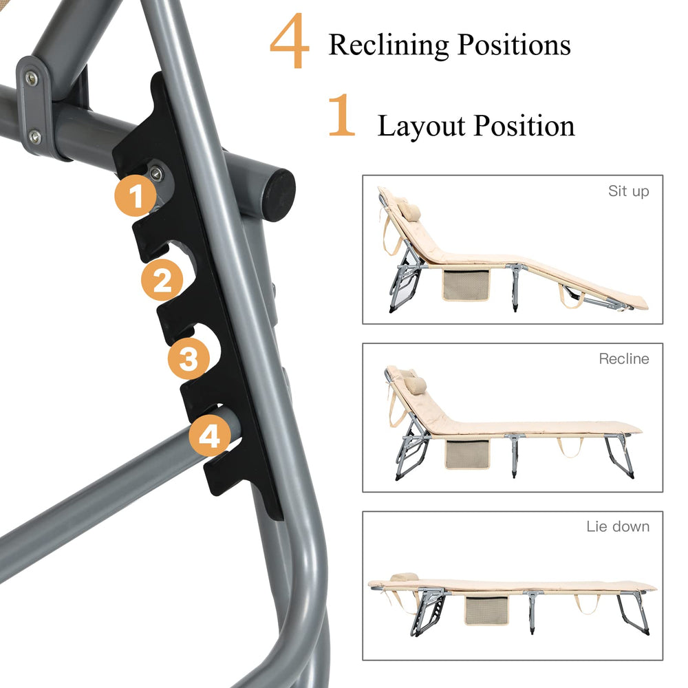 GYMAX cot features heavy-duty steel frame for stable support.