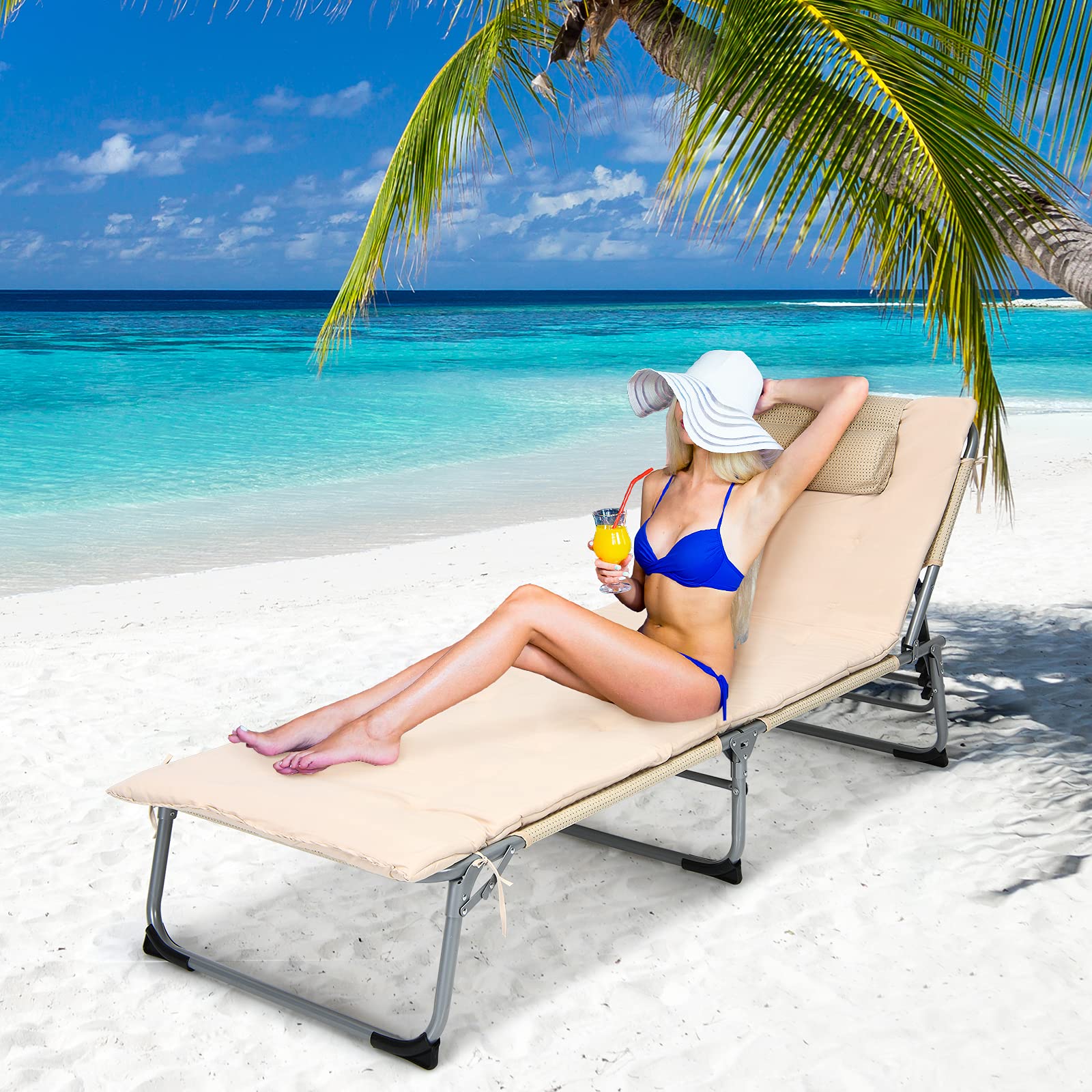GYMAX 27-inch extra-wide lounging surface for relaxed stretches.
