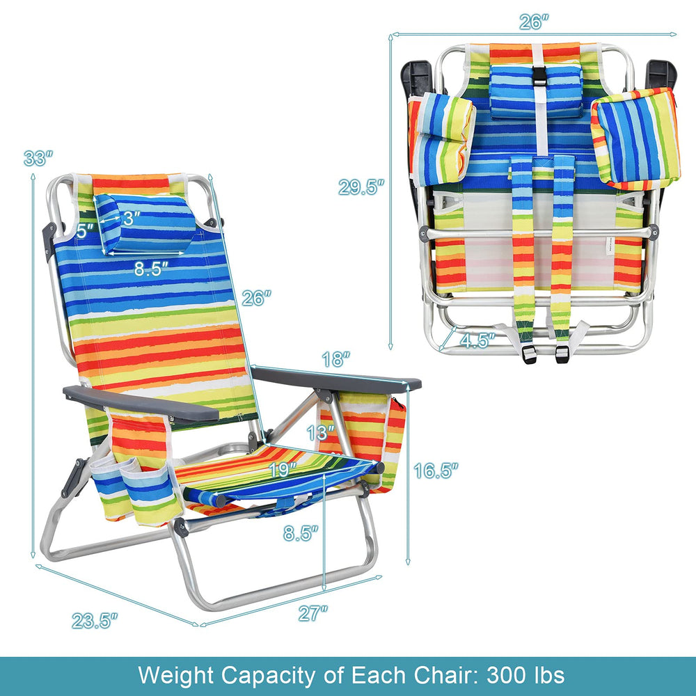 GYMAX chair with cooler bag and side pockets keeps drinks accessible