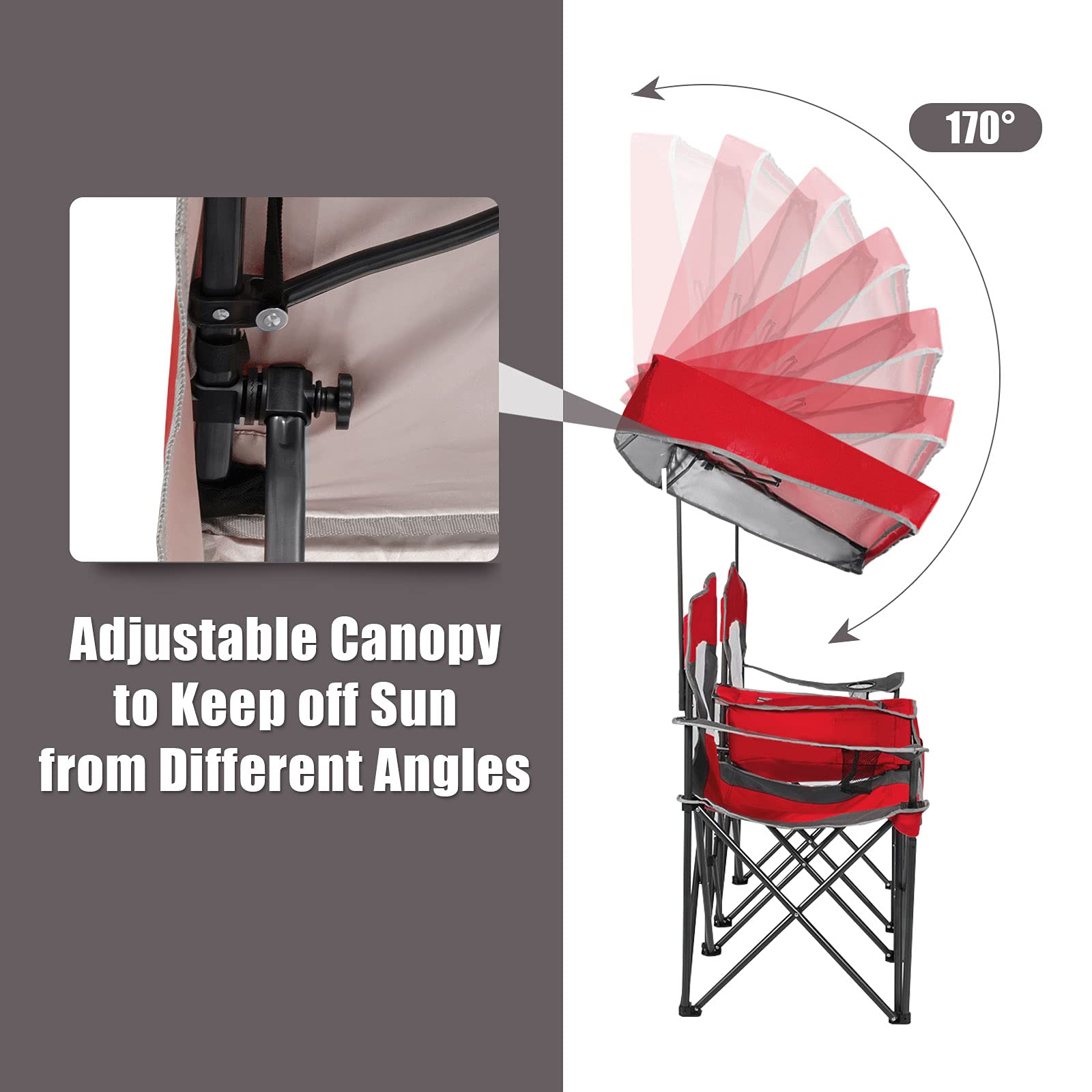 GYMAX chair cooler middle compartment keeps drinks within reach during games.
