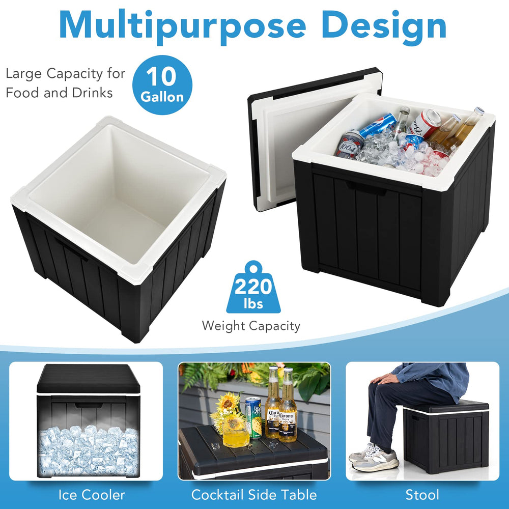 GYMAX cooler with built-in handles for easy lifting and transport.