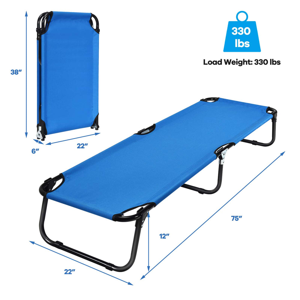 GYMAX cot foot pads prevent slipping and floor scratches.