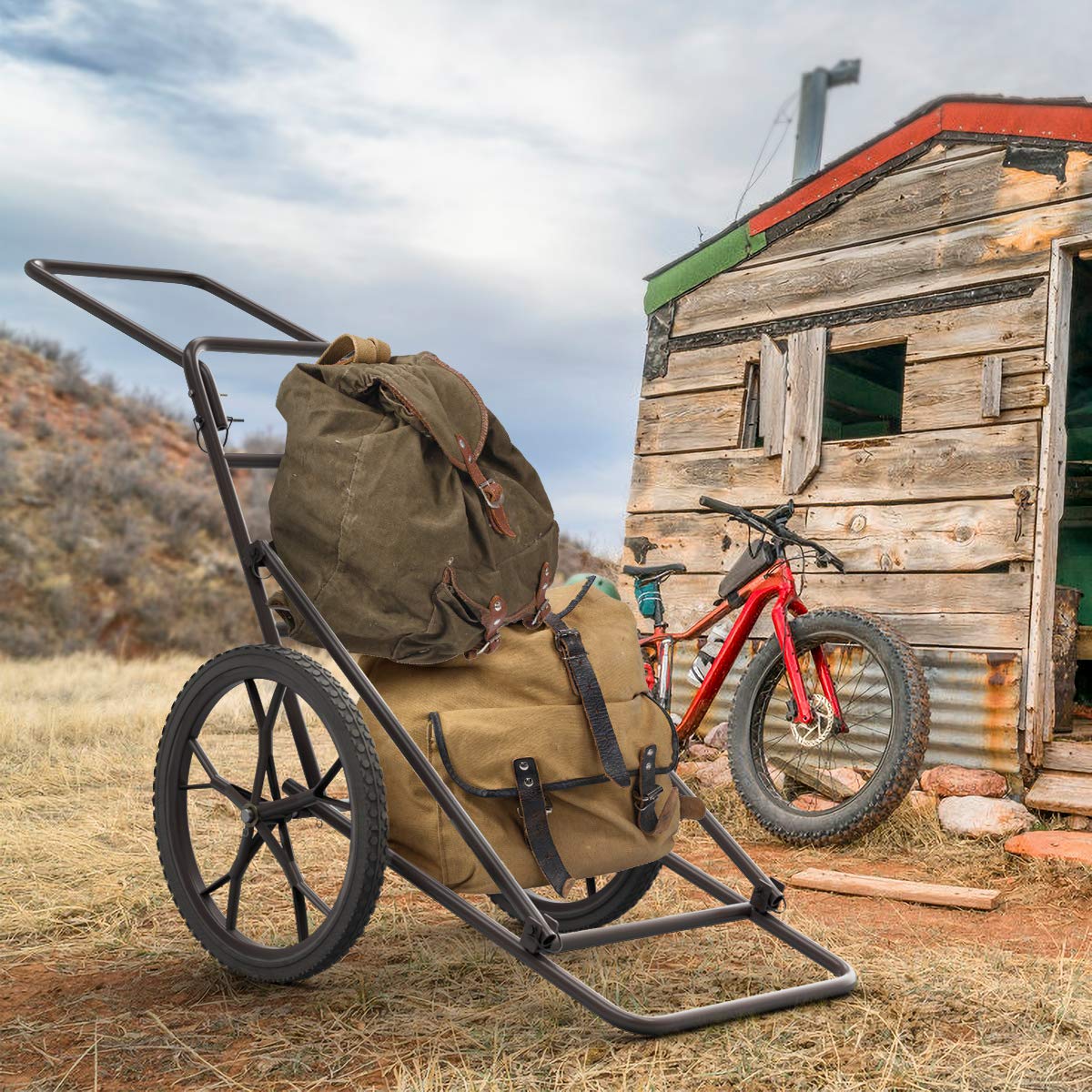 GYMAX Deer Cart dimensions 70 by 18 inches provide generous space.