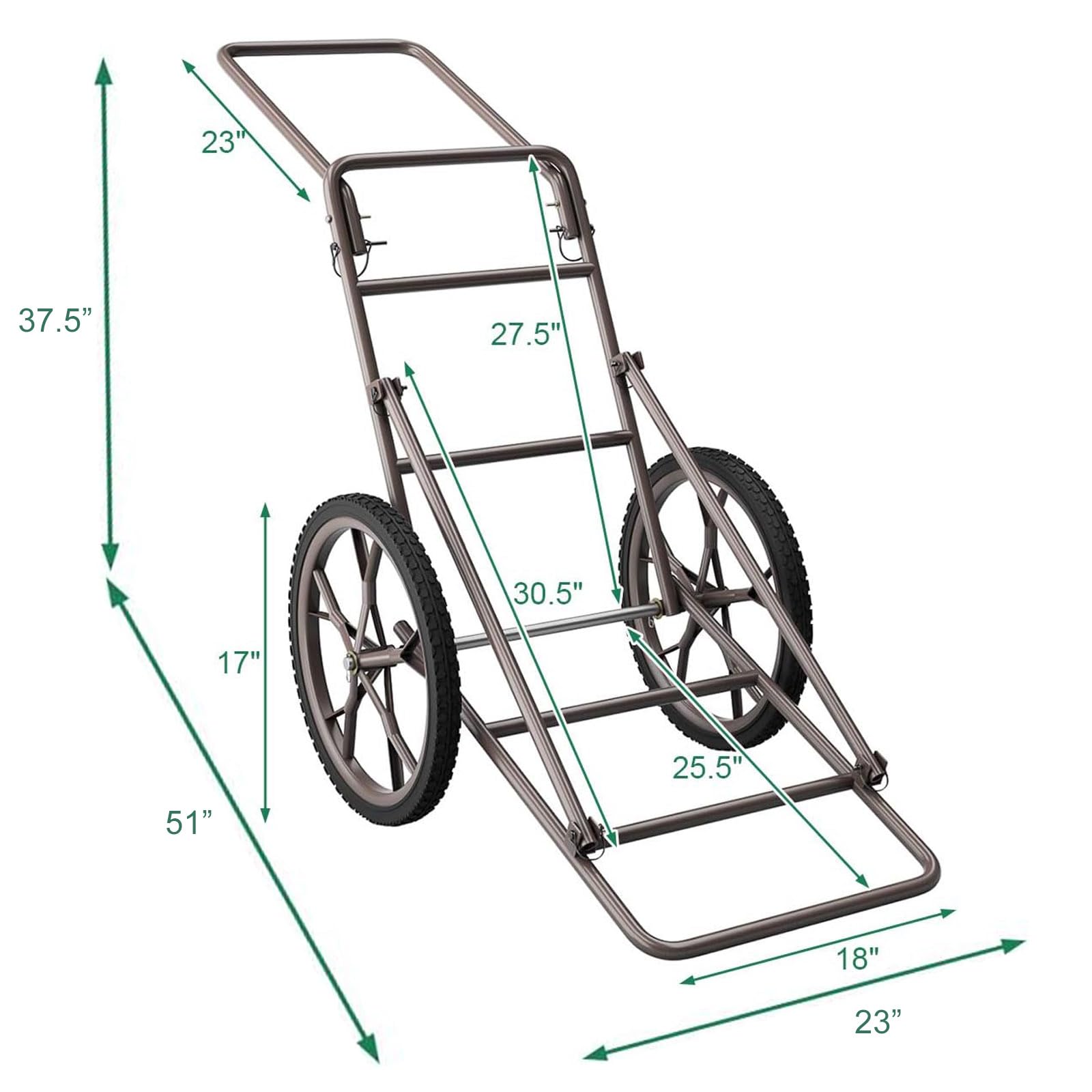 GYMAX Deer Cart firewood hauling complements camps and outdoor tasks.