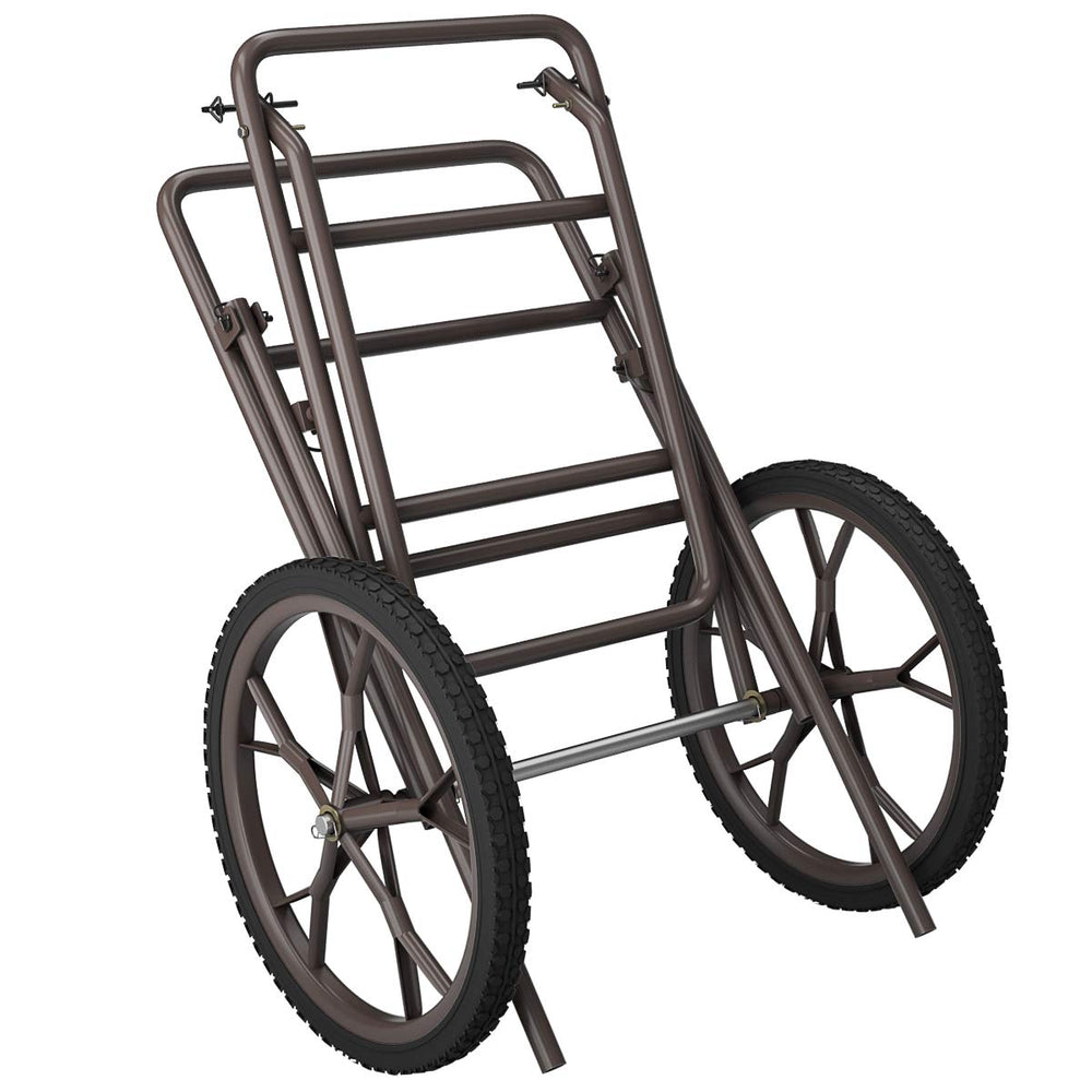 GYMAX Deer Cart powder-coated finish resists wear and weather.