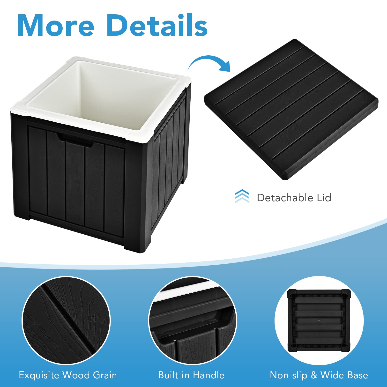 GYMAX detachable lid for quick access during picnics and camping.