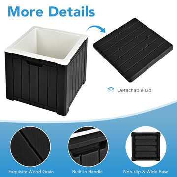GYMAX detachable lid for quick access during picnics and camping.