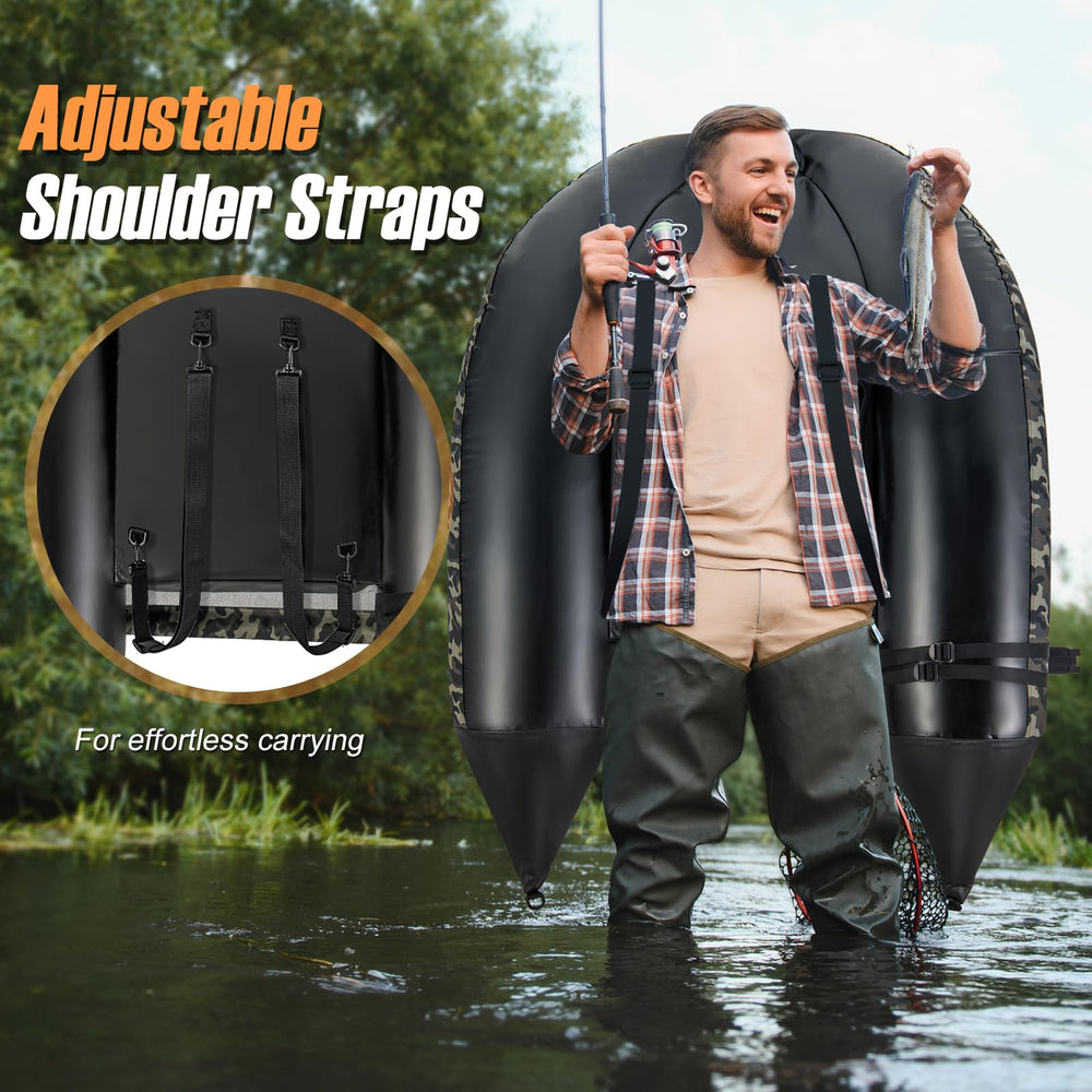 GYMAX float tube fish ruler assists quick catch measurements