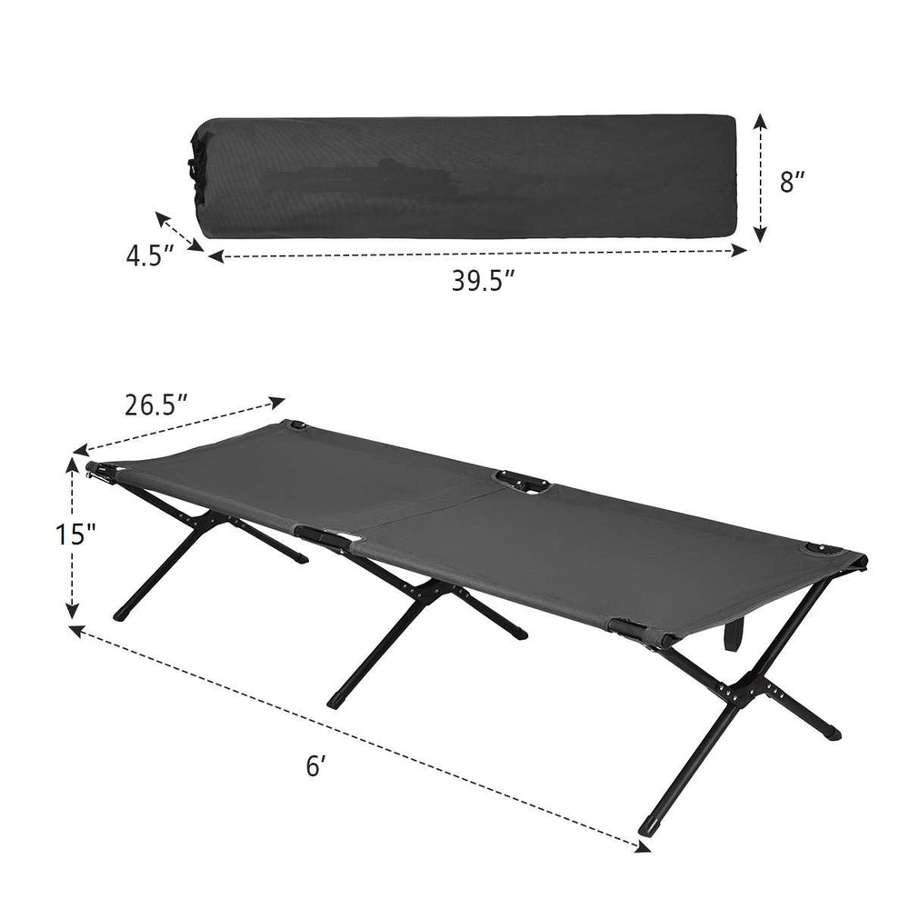 GYMAX multipurpose bed ideal for camping, office naps, or guests.