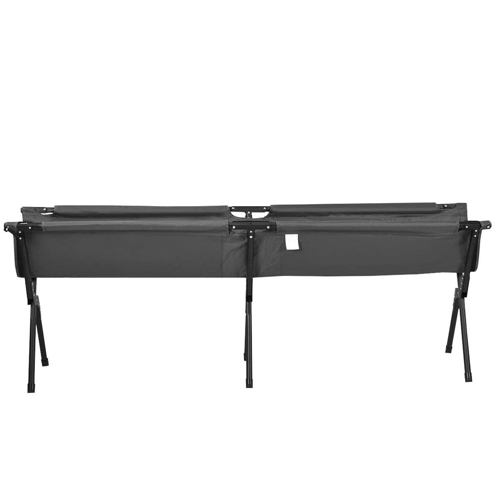 GYMAX portable military cot for camping, hunting, and travel.