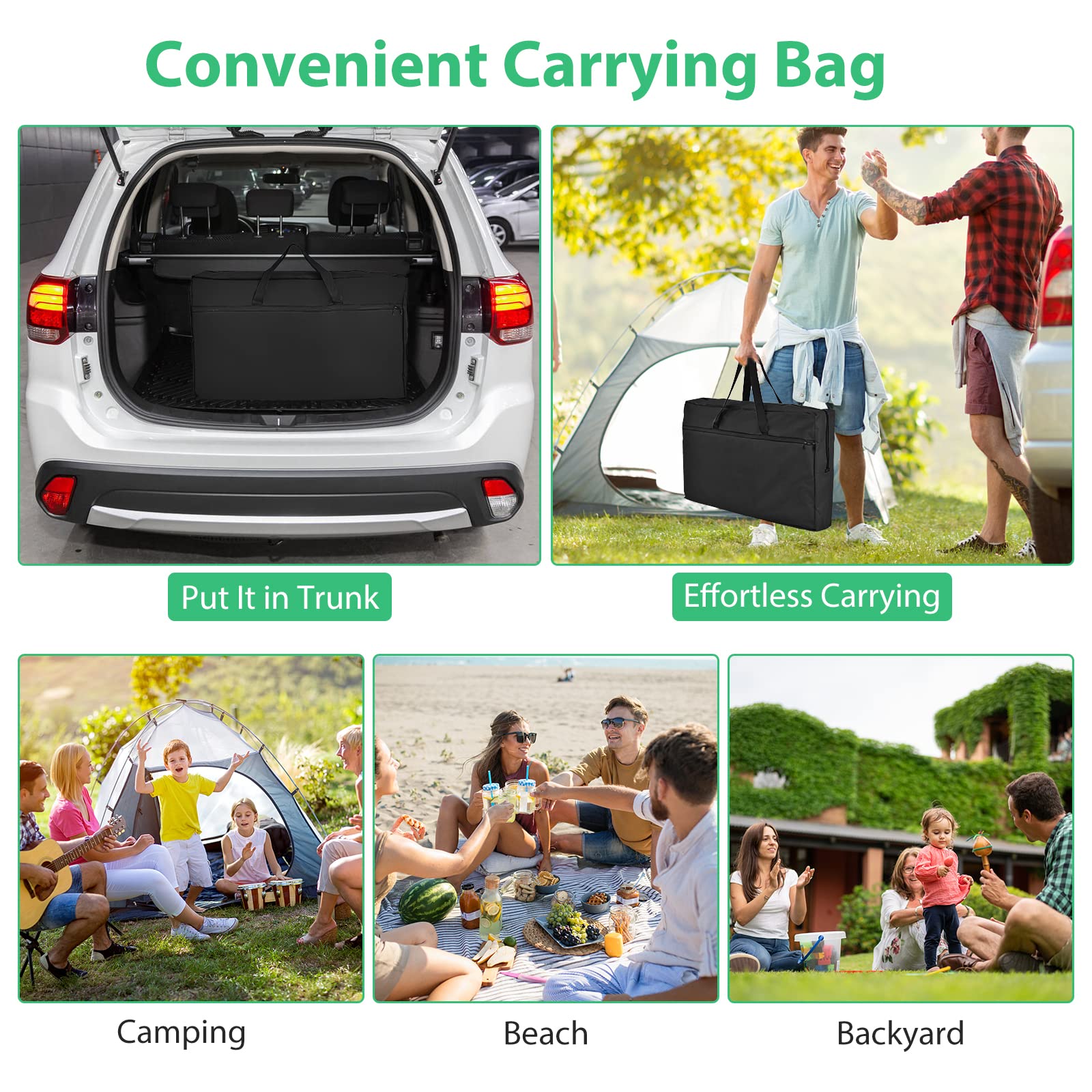 GYMAX carrying bag included, easy transport and storage.