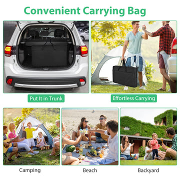 GYMAX carrying bag included, easy transport and storage.