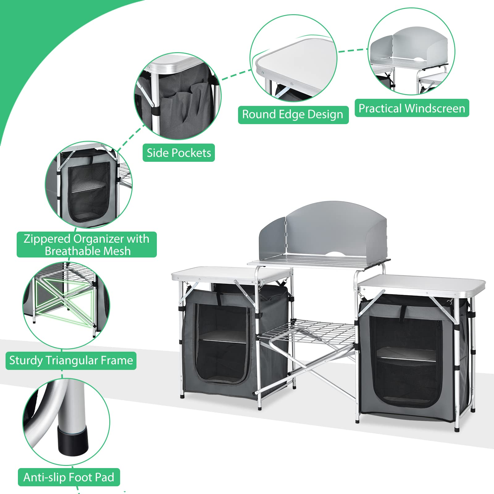 GYMAX foldable design for easy transport and quick setup.