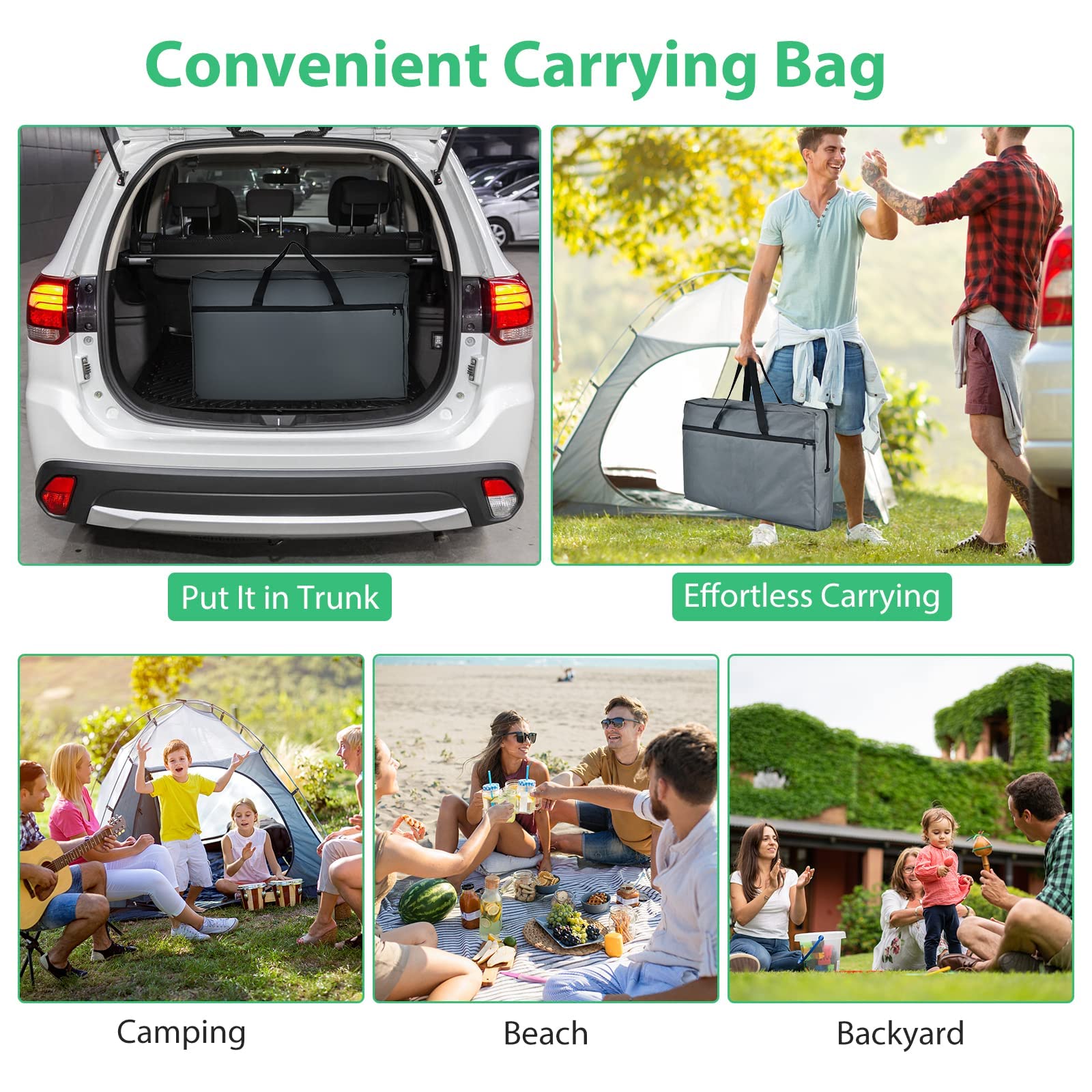 GYMAX compact, portable table ready for outdoor adventures.