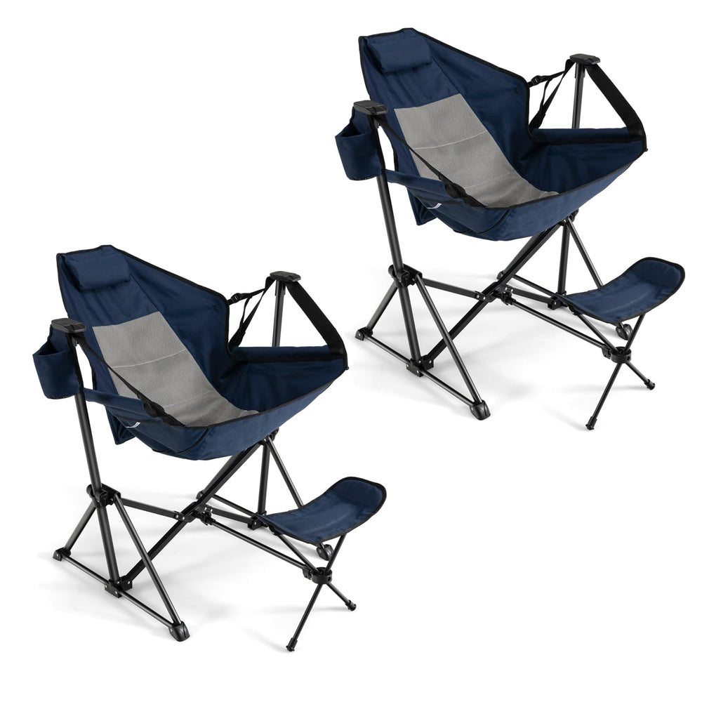 GYMAX hammock camping chair with adjustable backrest for personalized outdoor comfort.