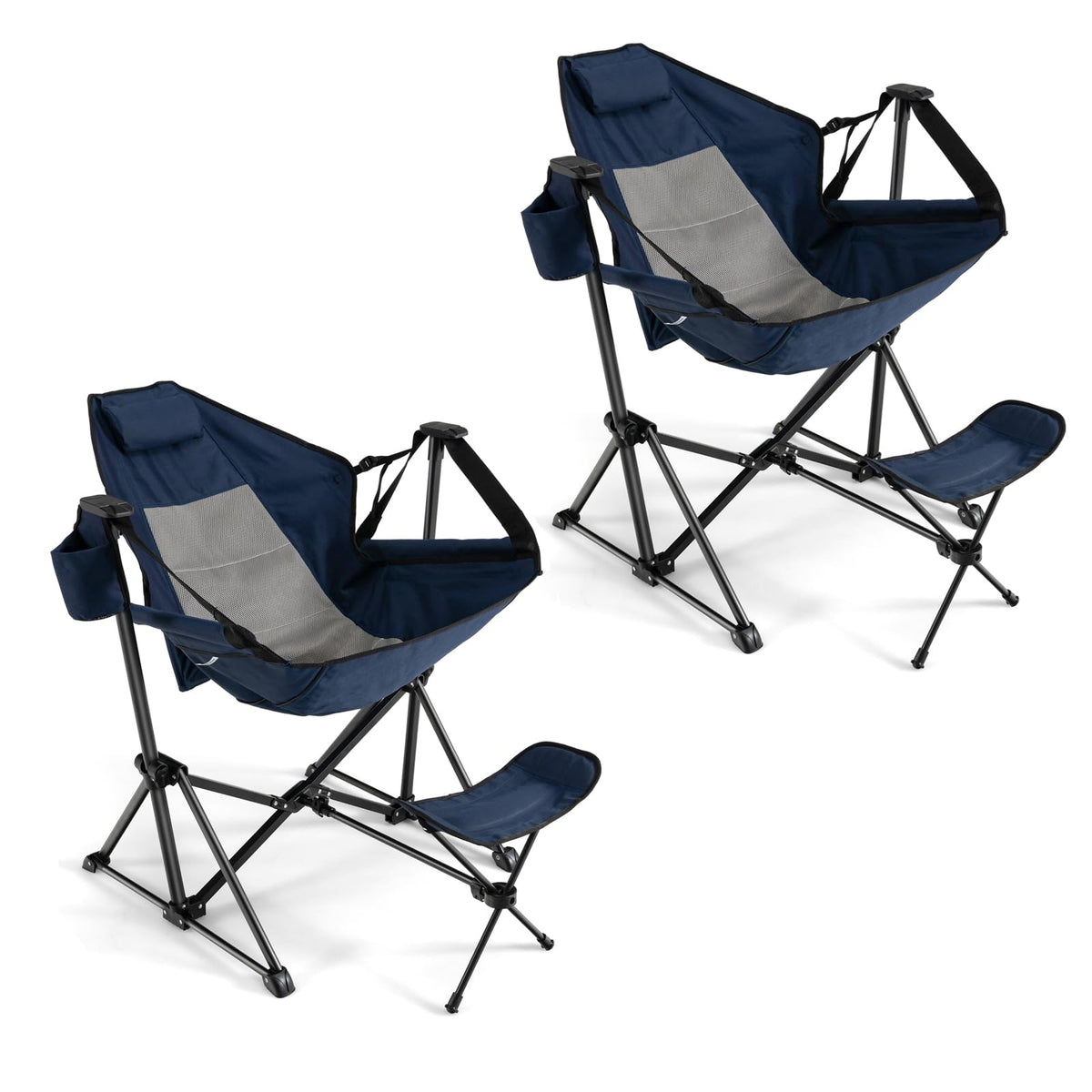 GYMAX hammock camping chair with adjustable backrest for personalized outdoor comfort.