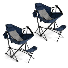 GYMAX hammock camping chair with adjustable backrest for personalized outdoor comfort.