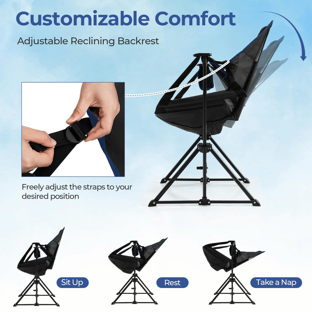 GYMAX hammock camping chair headrest pillow for extra neck support