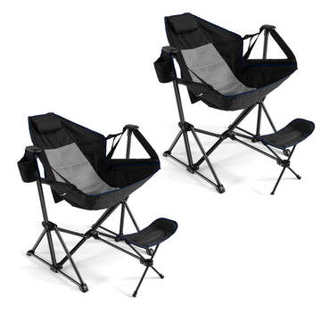 GYMAX hammock camping chair main view for comfortable outdoor seating