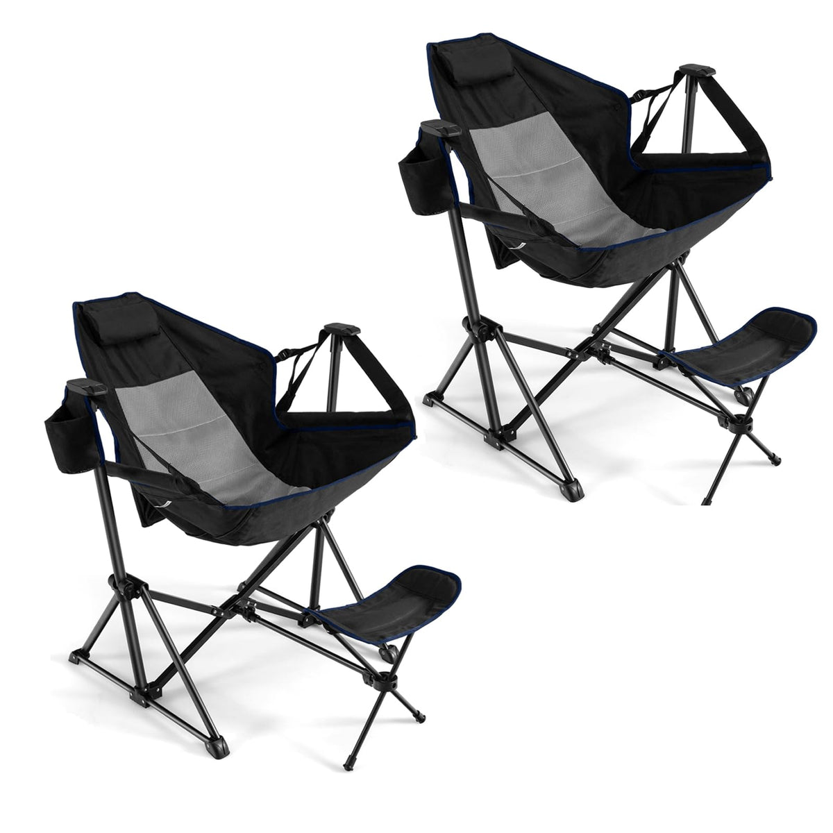 GYMAX hammock camping chair main view for comfortable outdoor seating