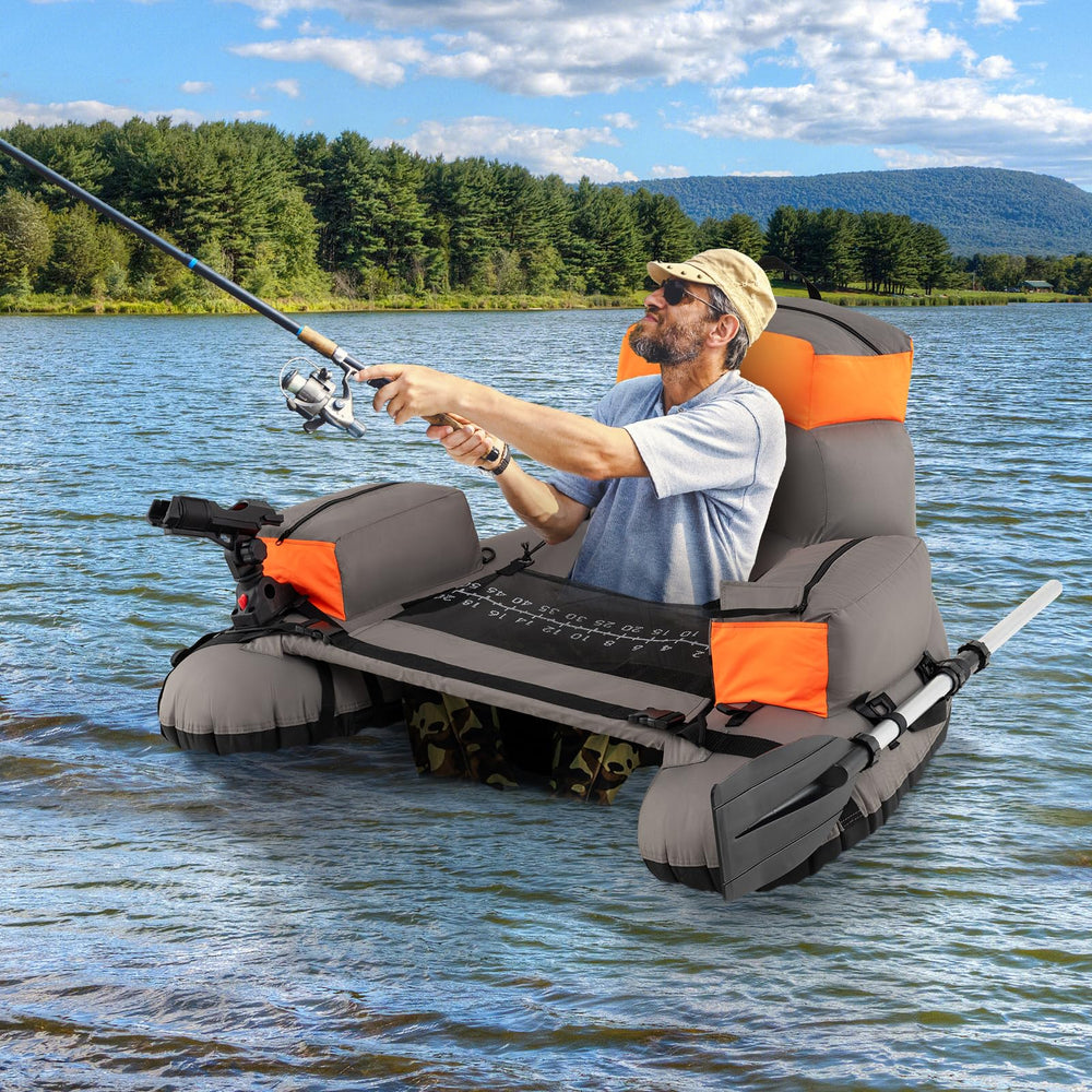GYMAX high backrest for comfortable all-day fishing sessions.