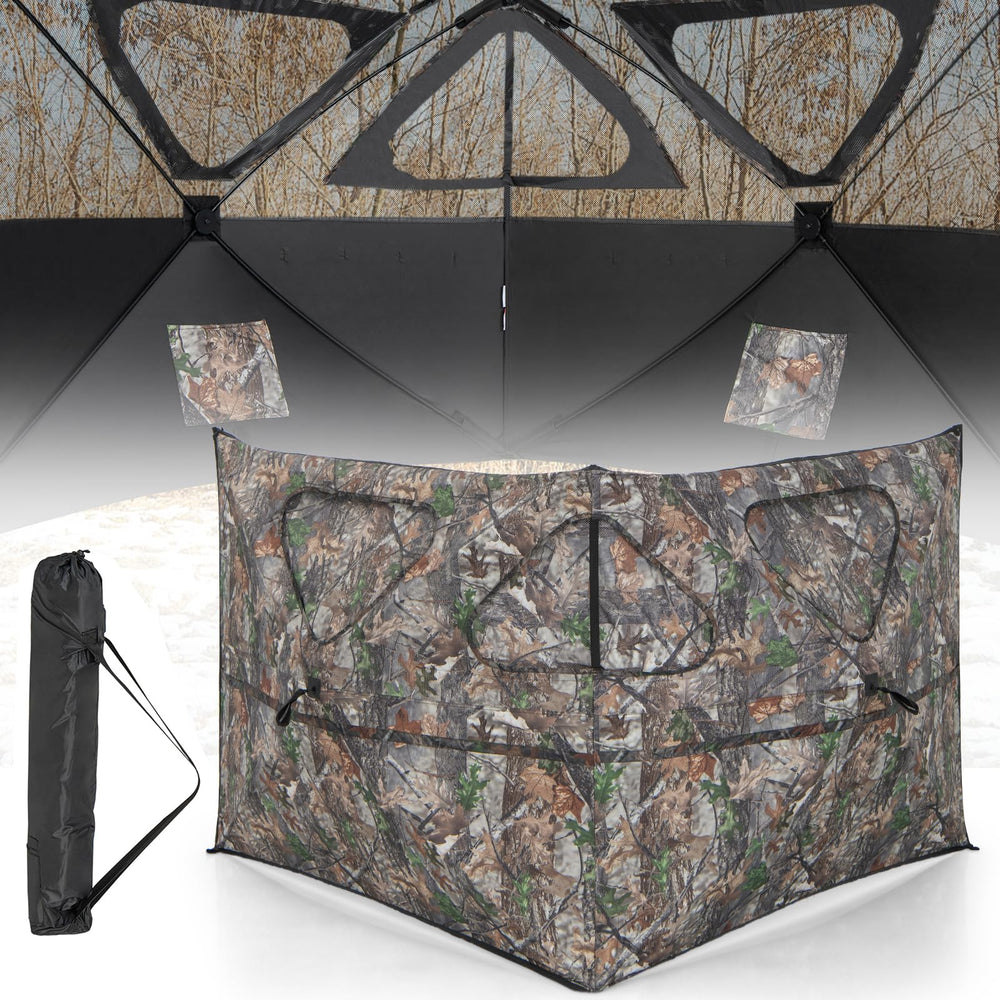 GYMAX two-panel see-through design offers wide, unobstructed visibility.