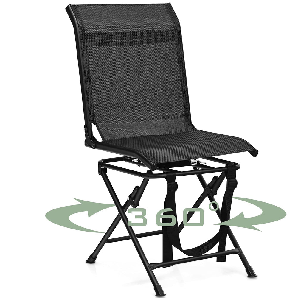 GYMAX hunting chair with 360° swivel base for silent, flexible positioning
