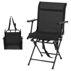 GYMAX hunting chair with 360-degree swivel base for silent targeting.