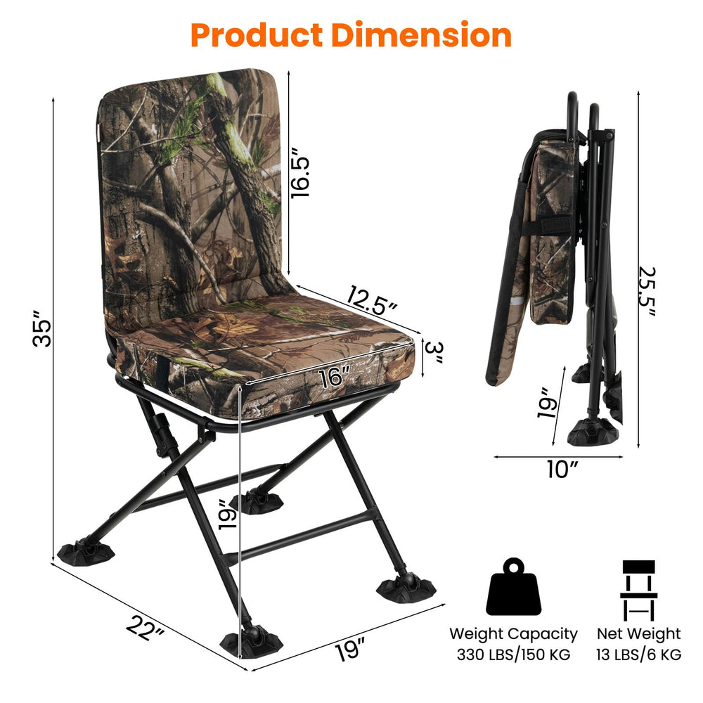 GYMAX 3-inch cushion provides all-day comfort