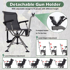 GYMAX chair breathable fabric and ergonomic backrest for comfortable sitting.