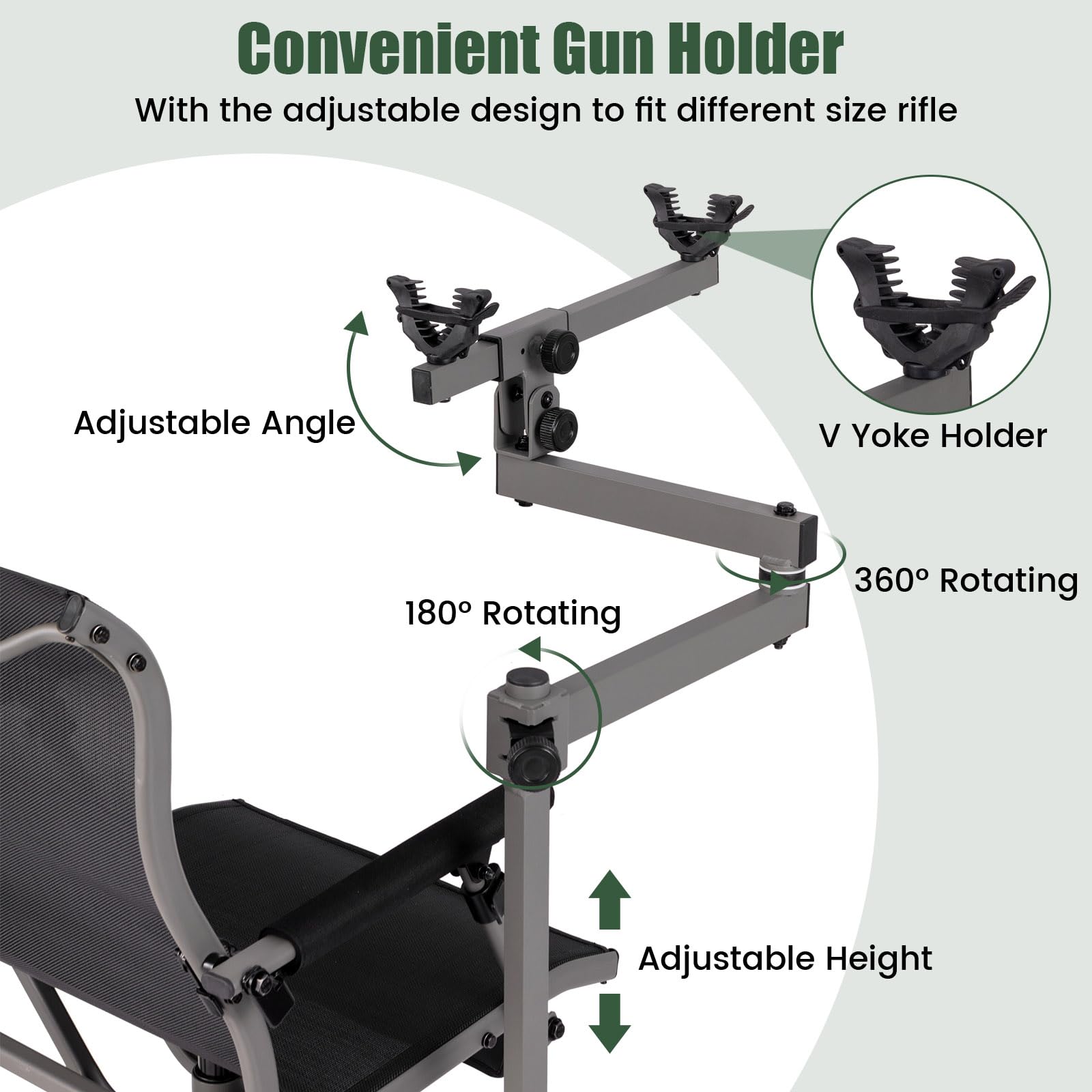GYMAX chair with breathable fabric and ergonomic backrest for all day comfort