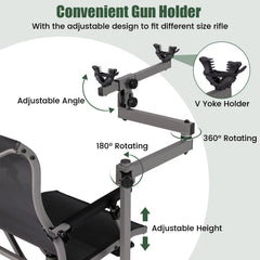 GYMAX chair with breathable fabric and ergonomic backrest for all day comfort
