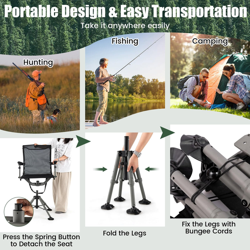 GYMAX carrying strap included for easy transport across fields