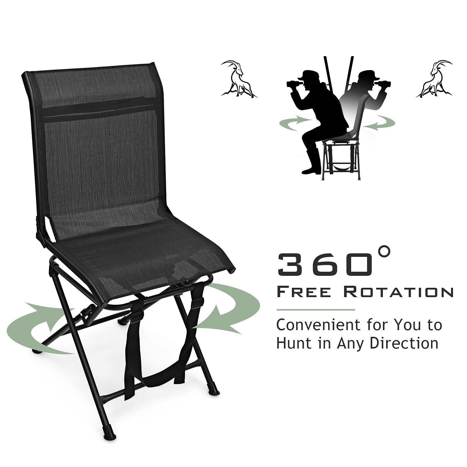 GYMAX folding chair in a compact, portable form