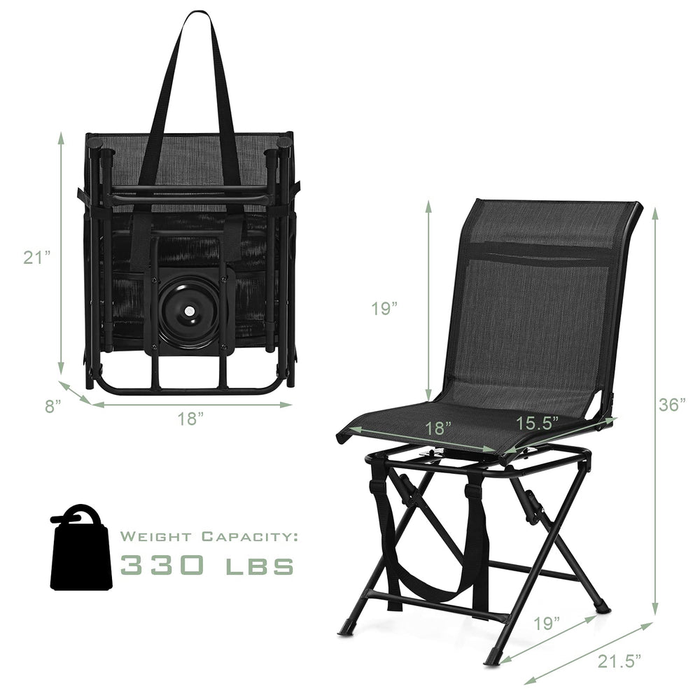 GYMAX heavy-duty frame supporting up to 330 lbs for rugged outdoor reliability
