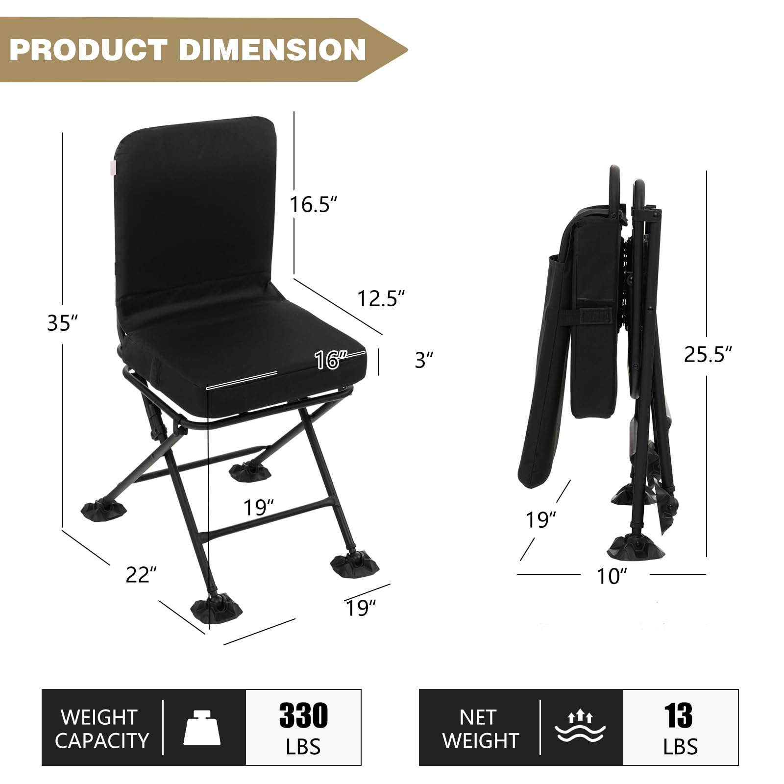 GYMAX chair with oversized duck feet stabilizing on uneven terrain.