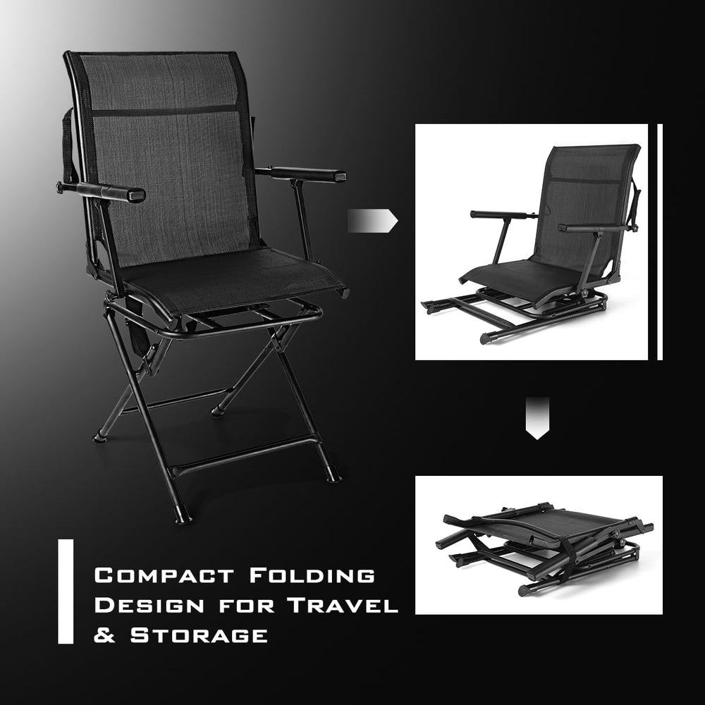GYMAX blind chair with waterproof fabric for outdoor weather protection.