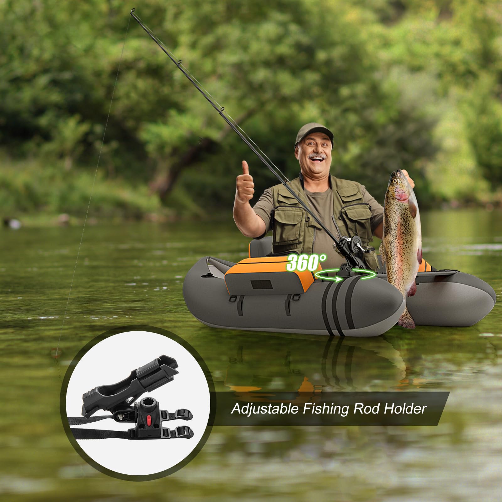 GYMAX inflatable pump enables quick setup and easy portability