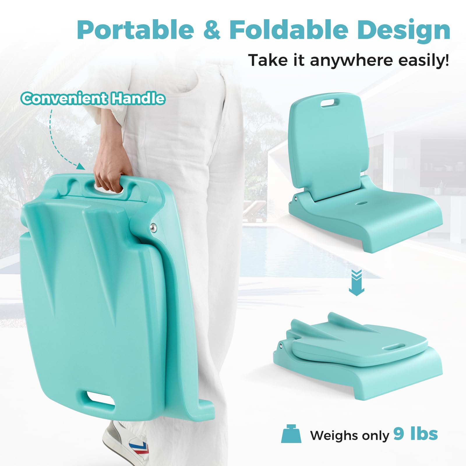 GYMAX lightweight-foldable design folds flat for compact storage.