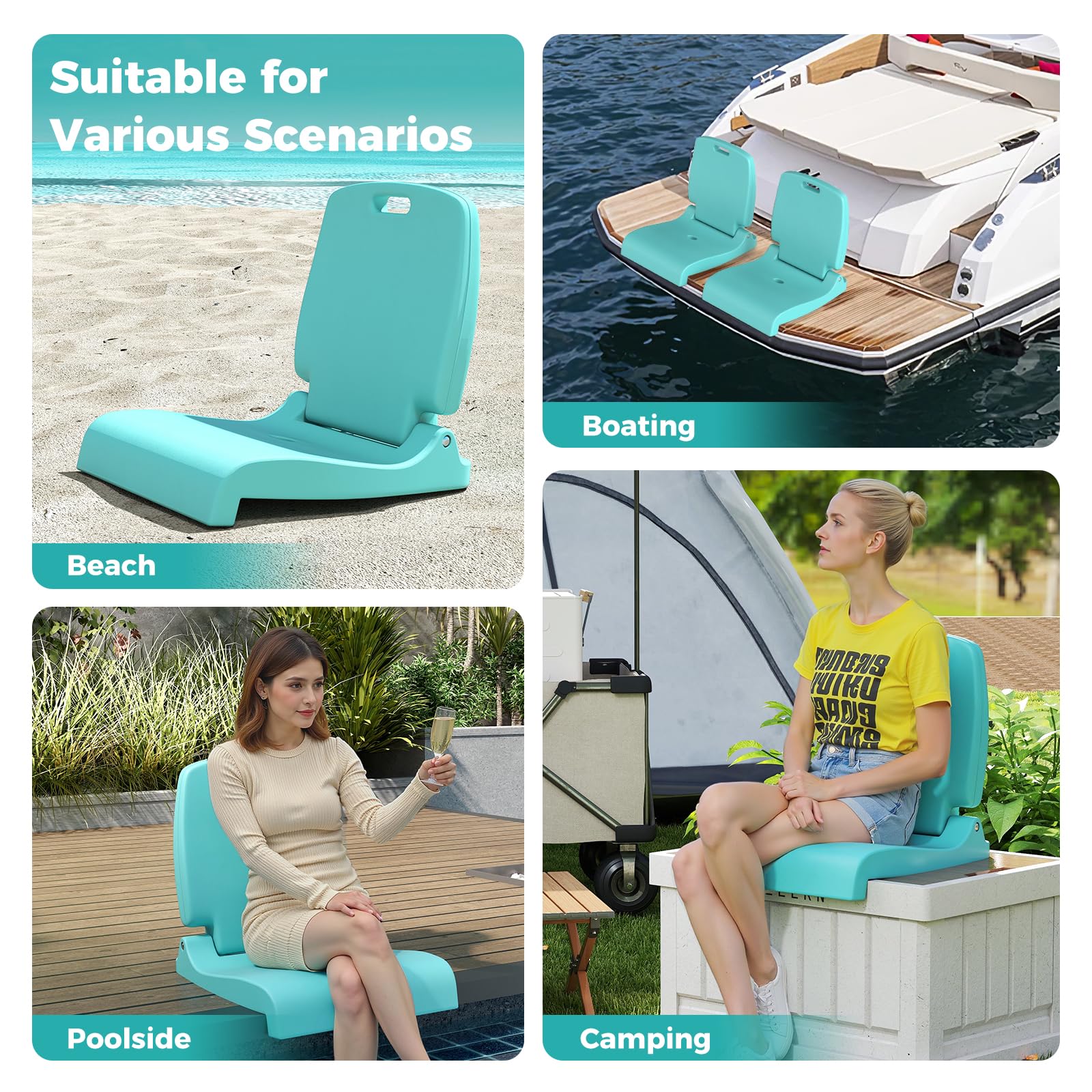 GYMAX non-slip base keeps chair steady on decks.