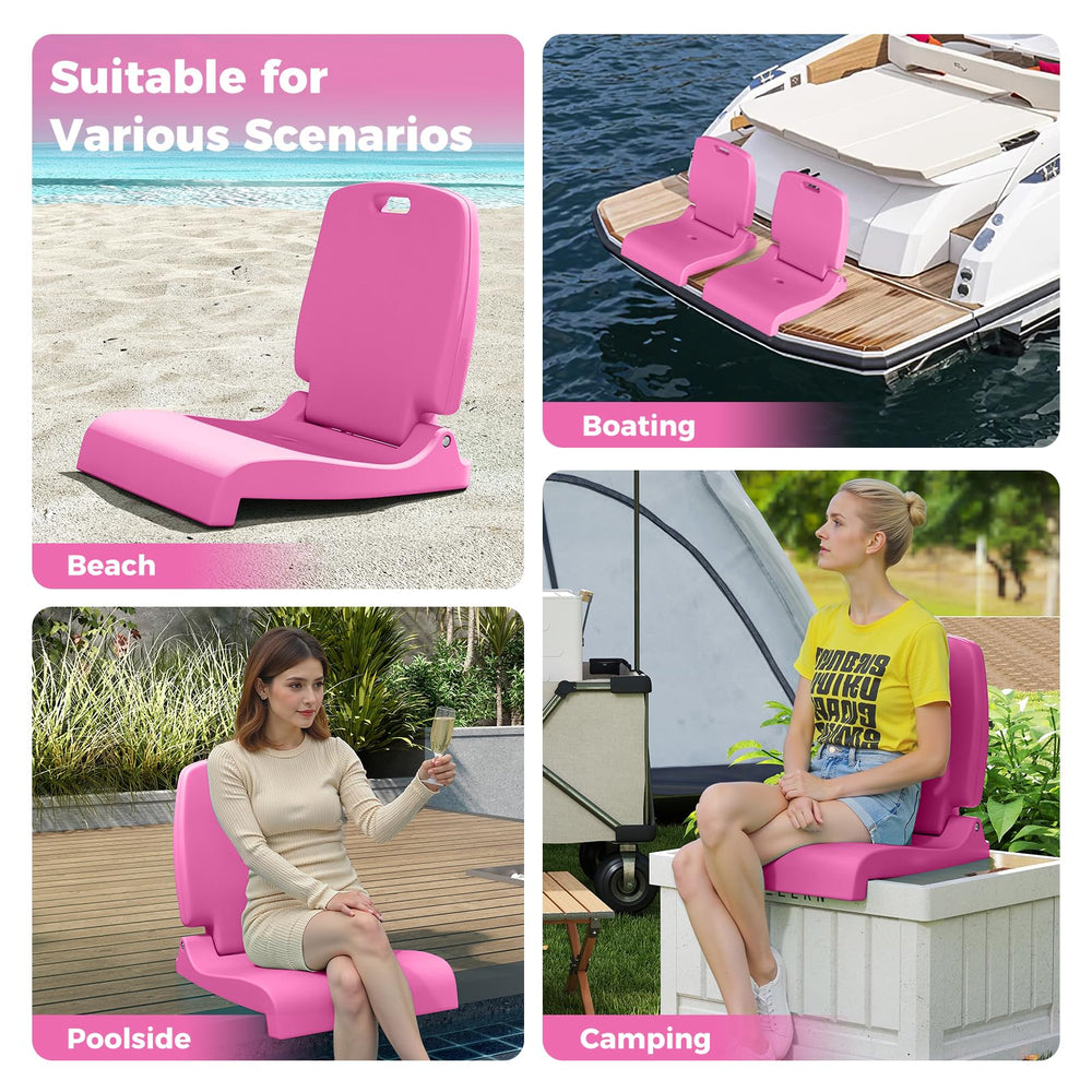 GYMAX poolside chair suited for beach, pool, or campsite.