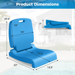 GYMAX poolside chair built-in lip for stable placement on edges.