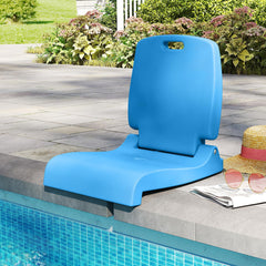 Close-up of drainage holes on the GYMAX poolside chair.