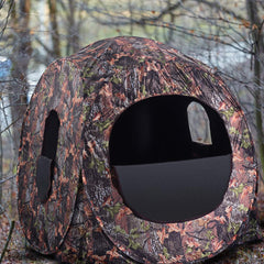 GYMAX pop-up ground blind setup for quick field deployment