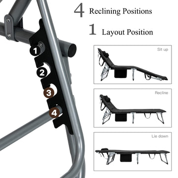 GYMAX side pocket on chair keeps essentials within reach.