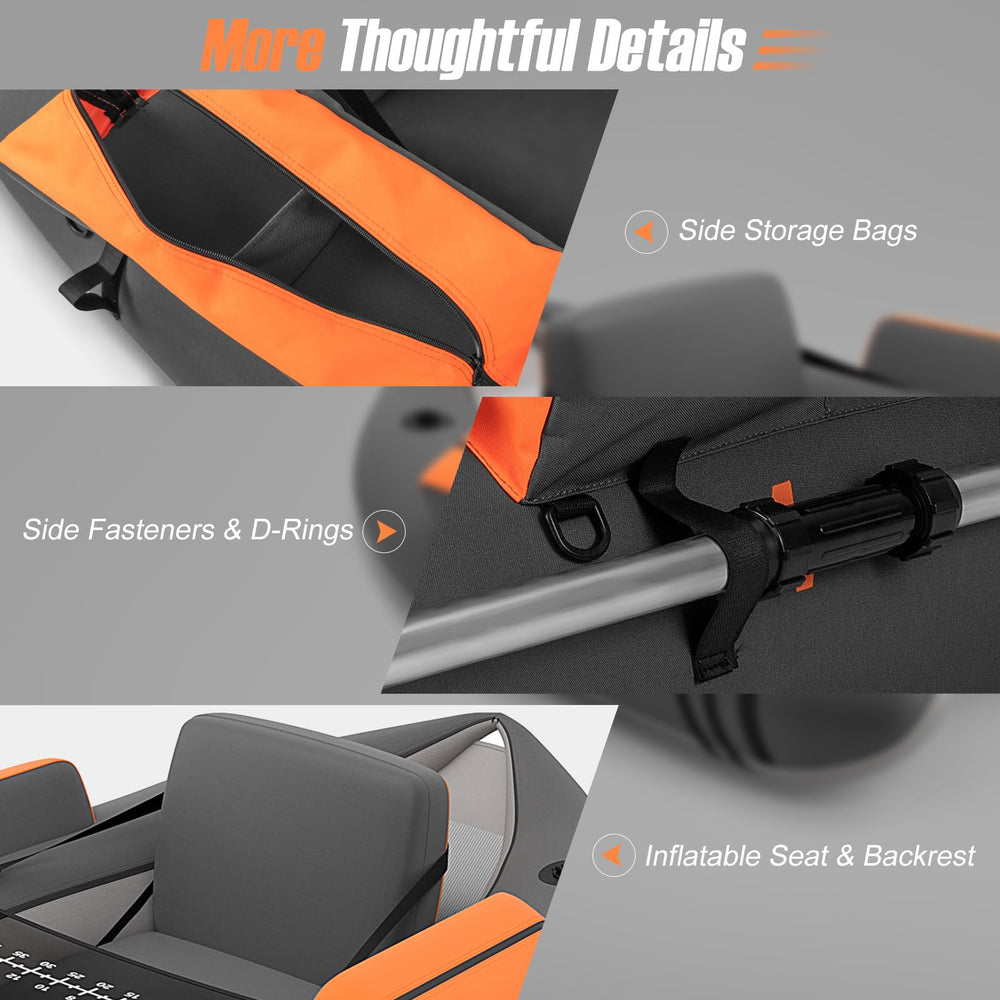 GYMAX float tube side storage pocket keeps essentials within reach