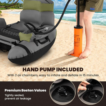 GYMAX storage pockets and D-rings keep gear organized during fishing trips